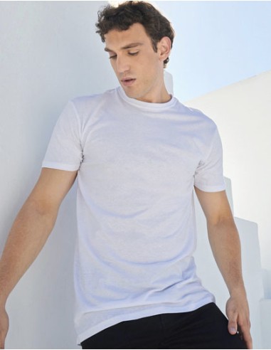 SFC-SF258-Mens Longline T-Shirt With Dipped Hem